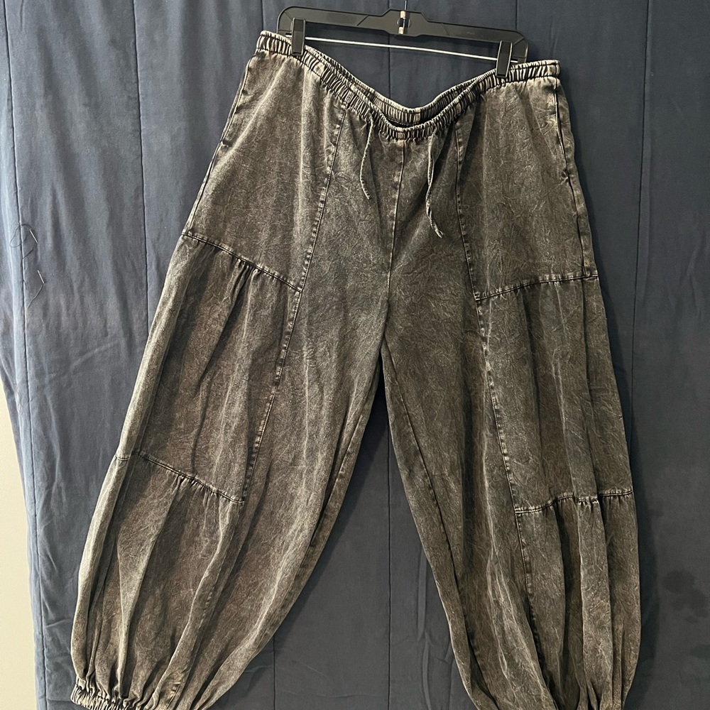 Women's Charcoal Gray Drawstring Pants